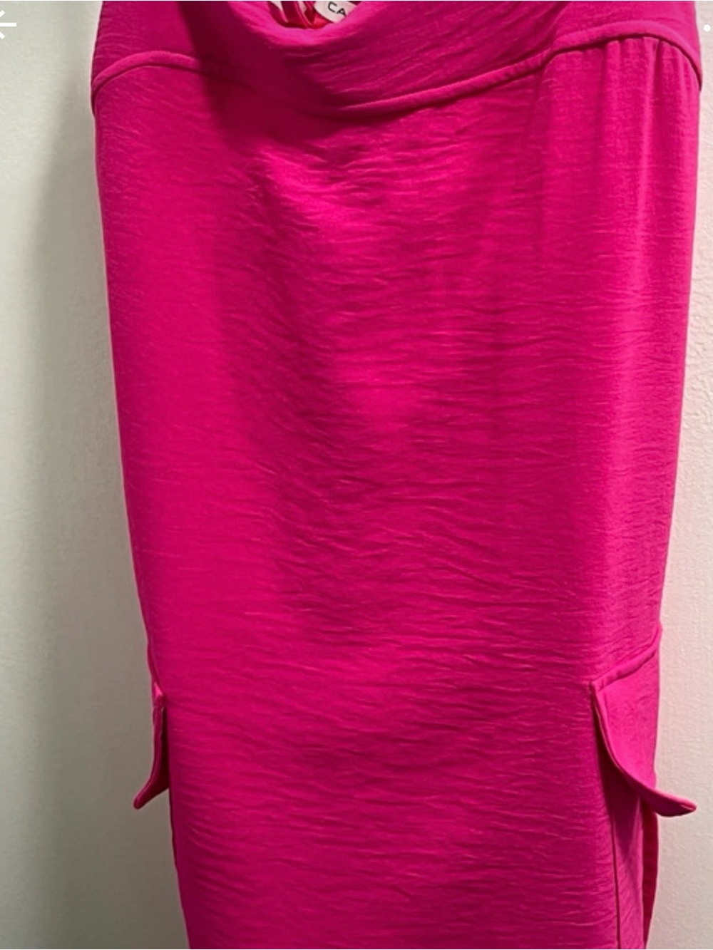 Carmela Bright Pink Spaghetti Strap Tie-Back Women's dress - Picture 8 of 9